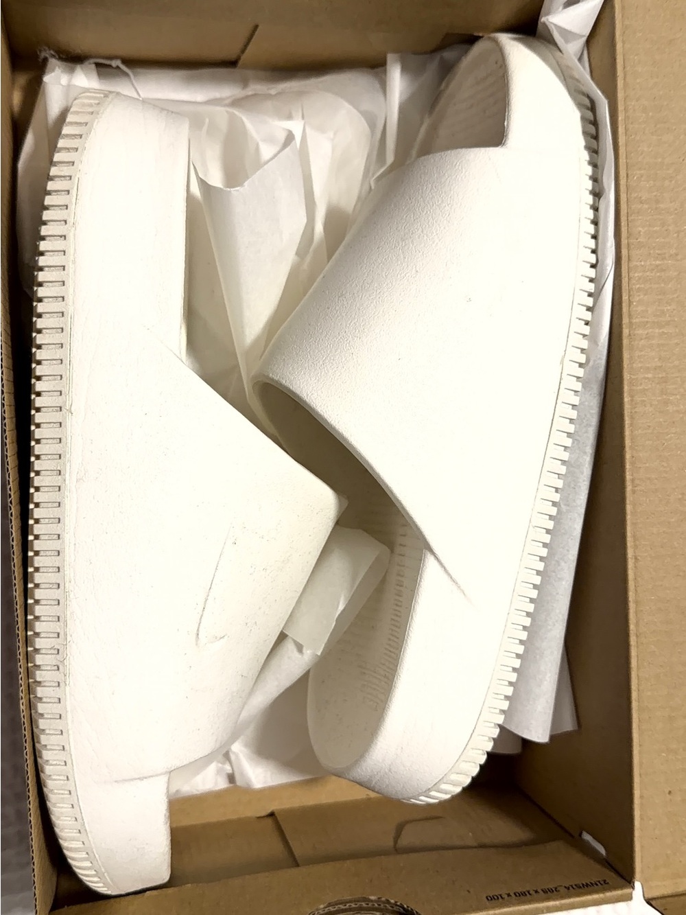 Nike White Platform Slides